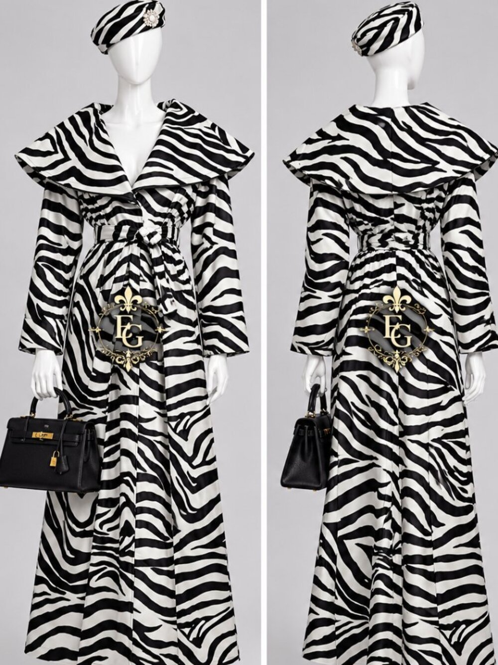 Luxury Glamour Jacket Coat Couture Stylish Runway Sleek Lavish Chic Cape Trench